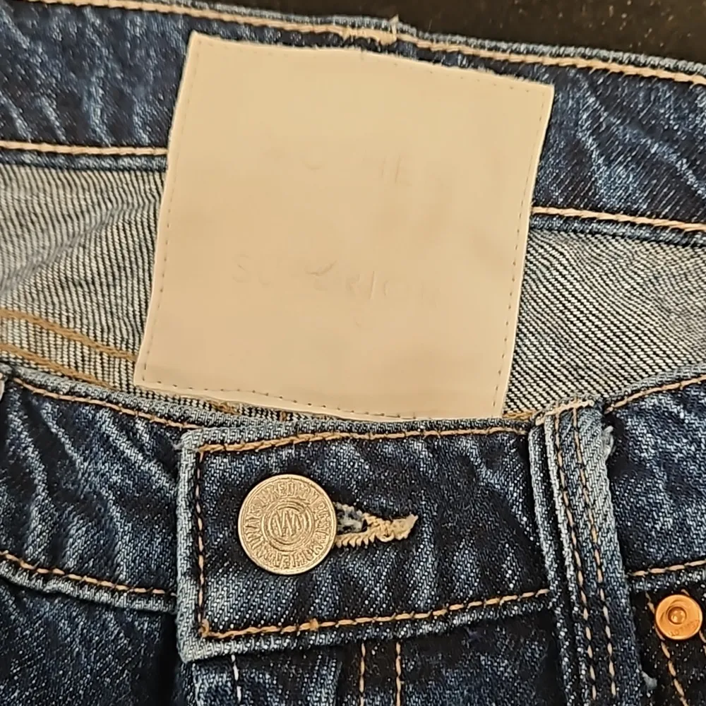 💕MOTHER SUPERIOR💕 The Bookie Heel Jeans ~ Did You Bring Me Anything? 33 NWT Blue - Image 14