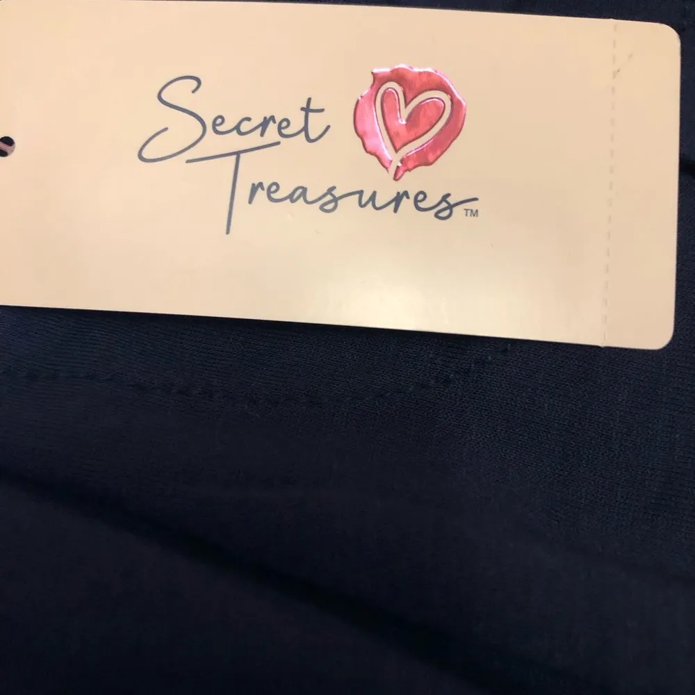 SECRET TREASURES Womens Sleep Shorts Size Medium 8-10 Navy Blue Pockets New - Image 3