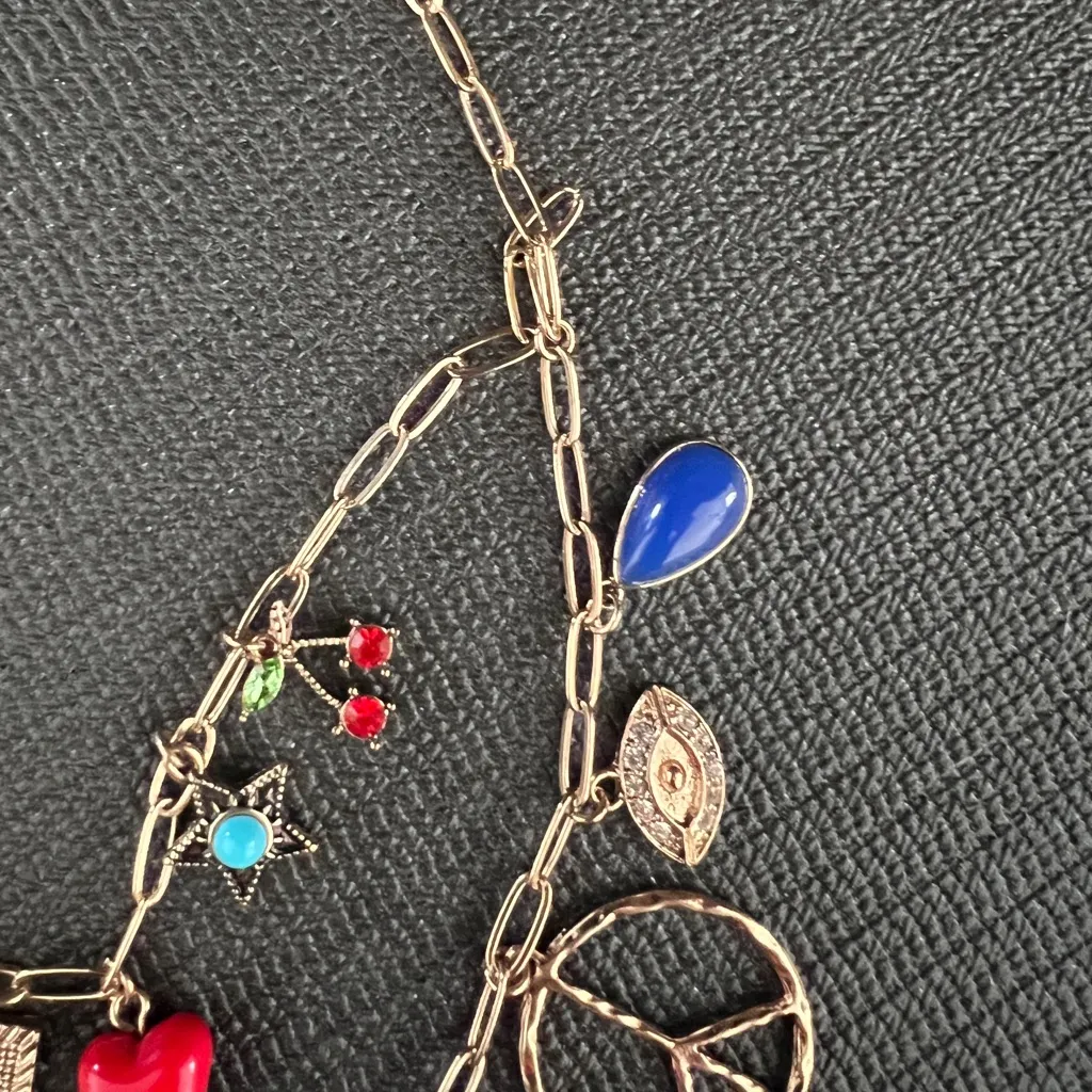 Free People Maxamillion Charm Necklace Gold Charm Necklace - Image 9