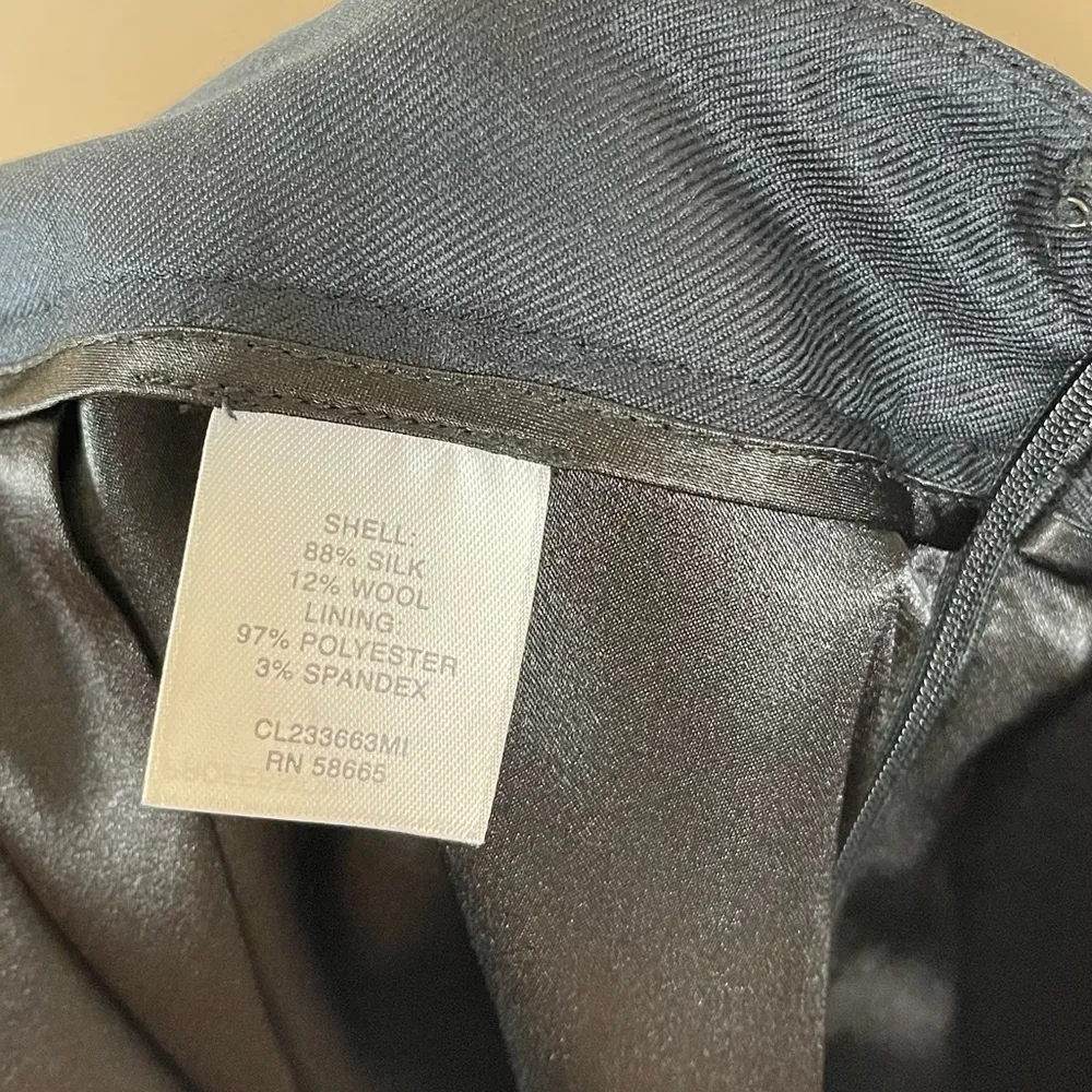 Classiques 12 Entier Silk Wool Blend Elegant Foliage Print Office Pencil Skirt - Image 4