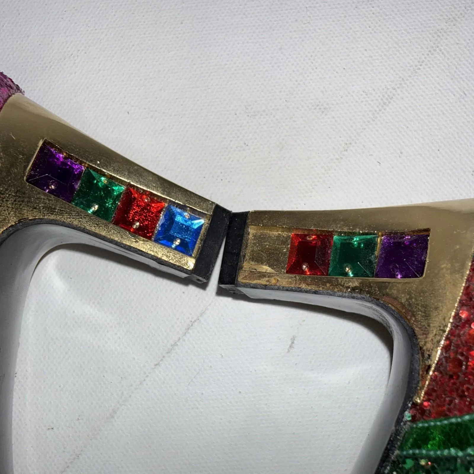 Vintage Margaret Jerrold Retro Holiday Party Glitter Jeweled Pumps Heels Shoes 7 - Image 8