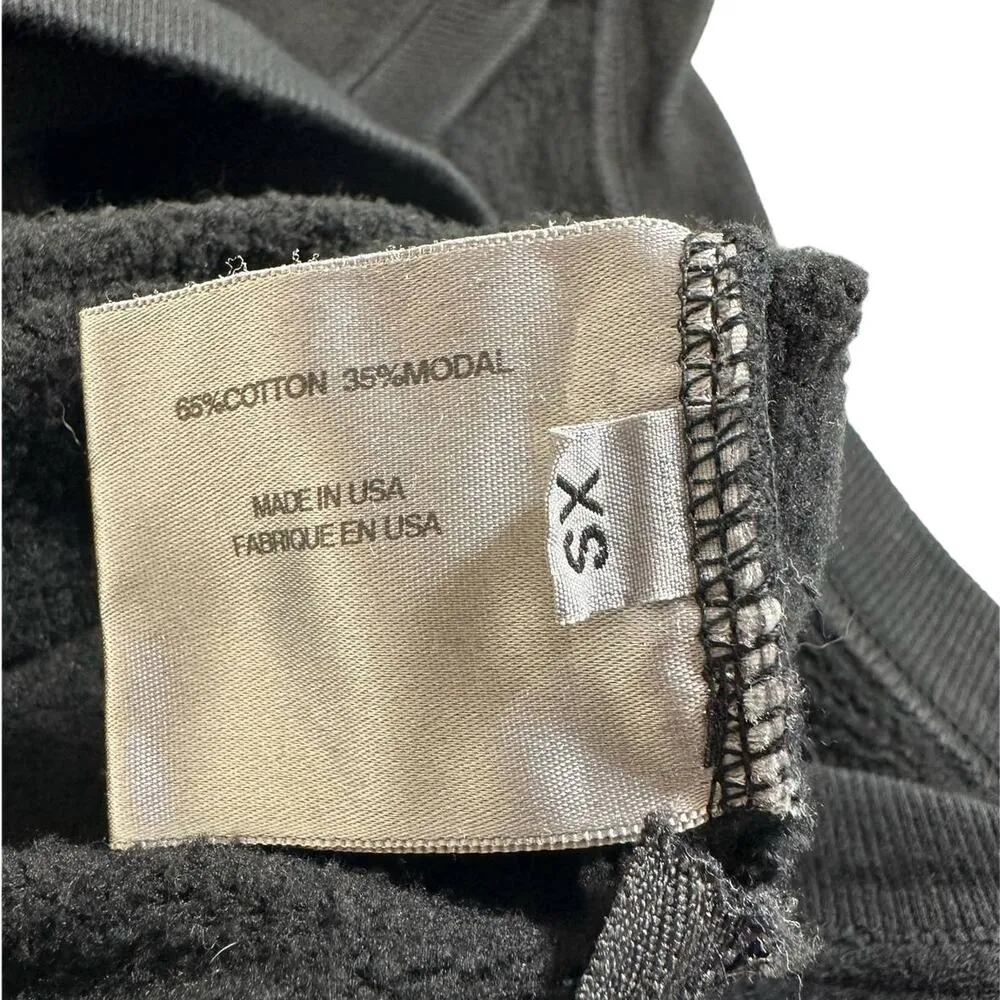 Pam & Gela Asymmetrical Side Zipper Short Sleeve Sport Sweatshirt Top Black XS - Image 7