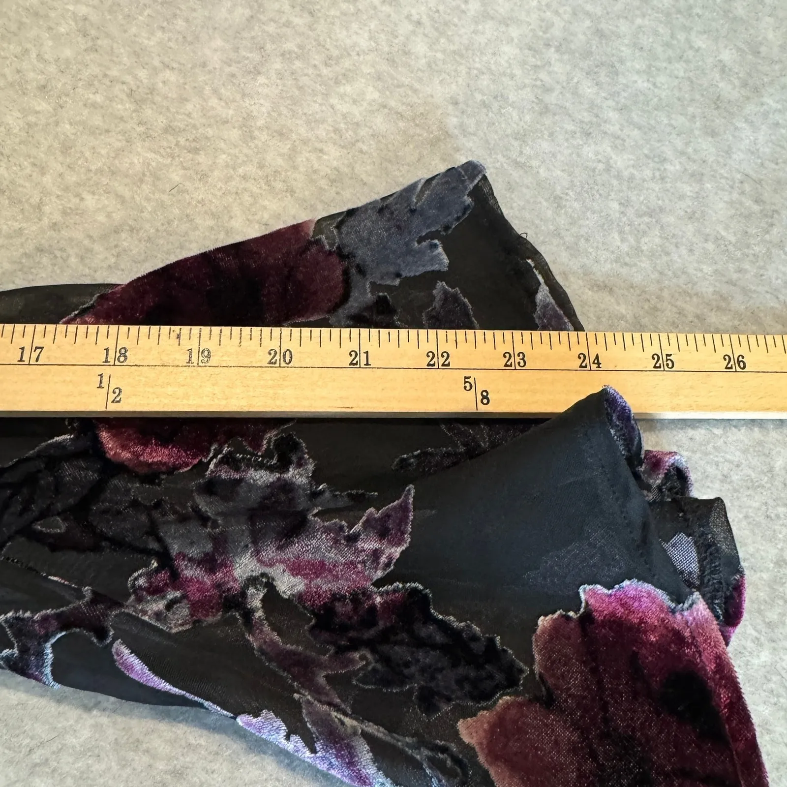 Dee Elly Mini Dress Womens Medium Black Floral Velvet Burnout Fairy Witchy - Image 15