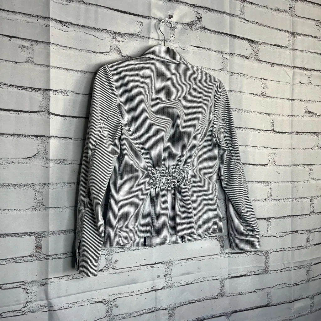 Vintage Charter Club Petite Striped Button Down Shirt LongSleeve Cinched XS Y2K - Image 10