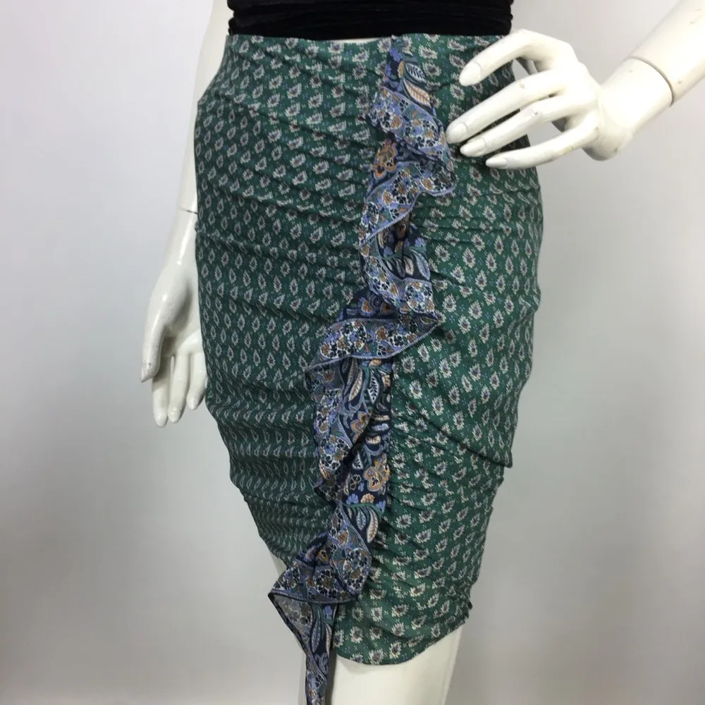 Veronica Beard  100% Silk Patterned Skirt Size 2 - Image 16
