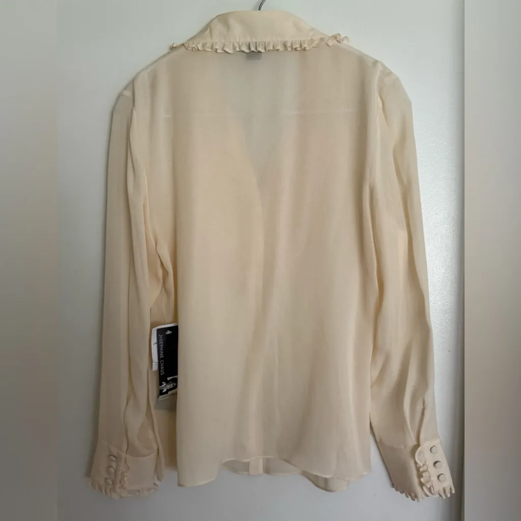 Cream Ruffled Women's Top - Image 8