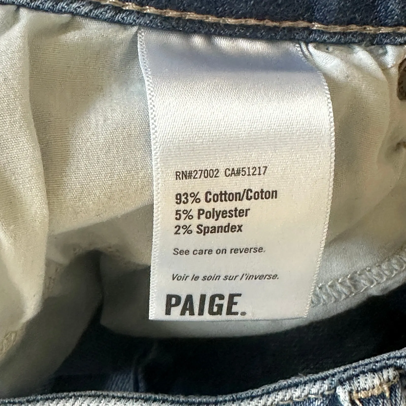 Paige Jax Cut Off Jean Shorts Mens 32 Light Wash Denim Stretch Raw Hem Casual - Image 6