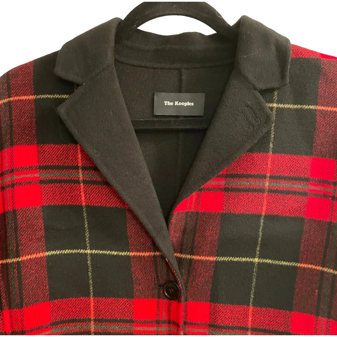 NEW The Kooples Red Plaid Coat Embellished - Image 6