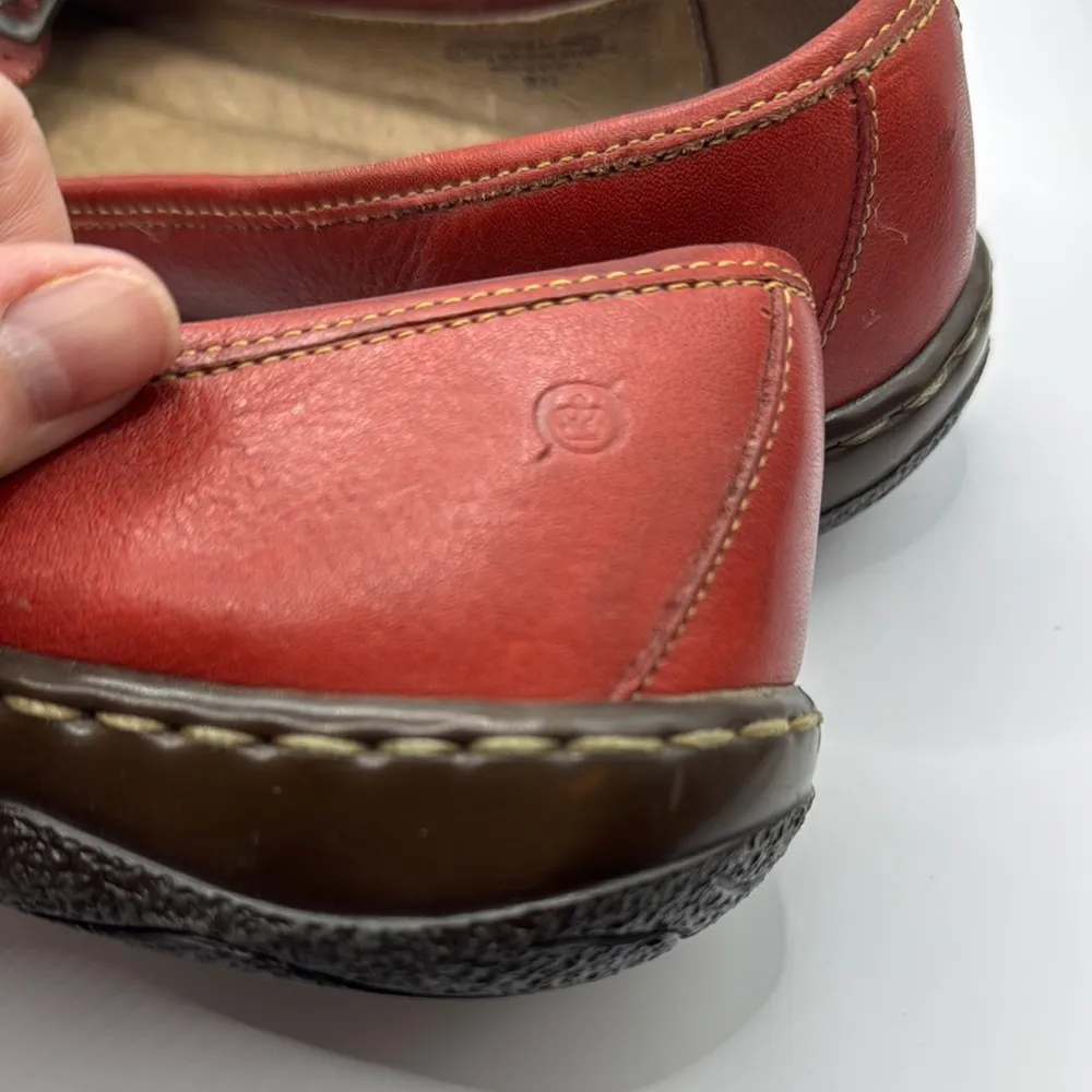 Born Red Leather Women's Shoes Size 11 (43) - Image 9