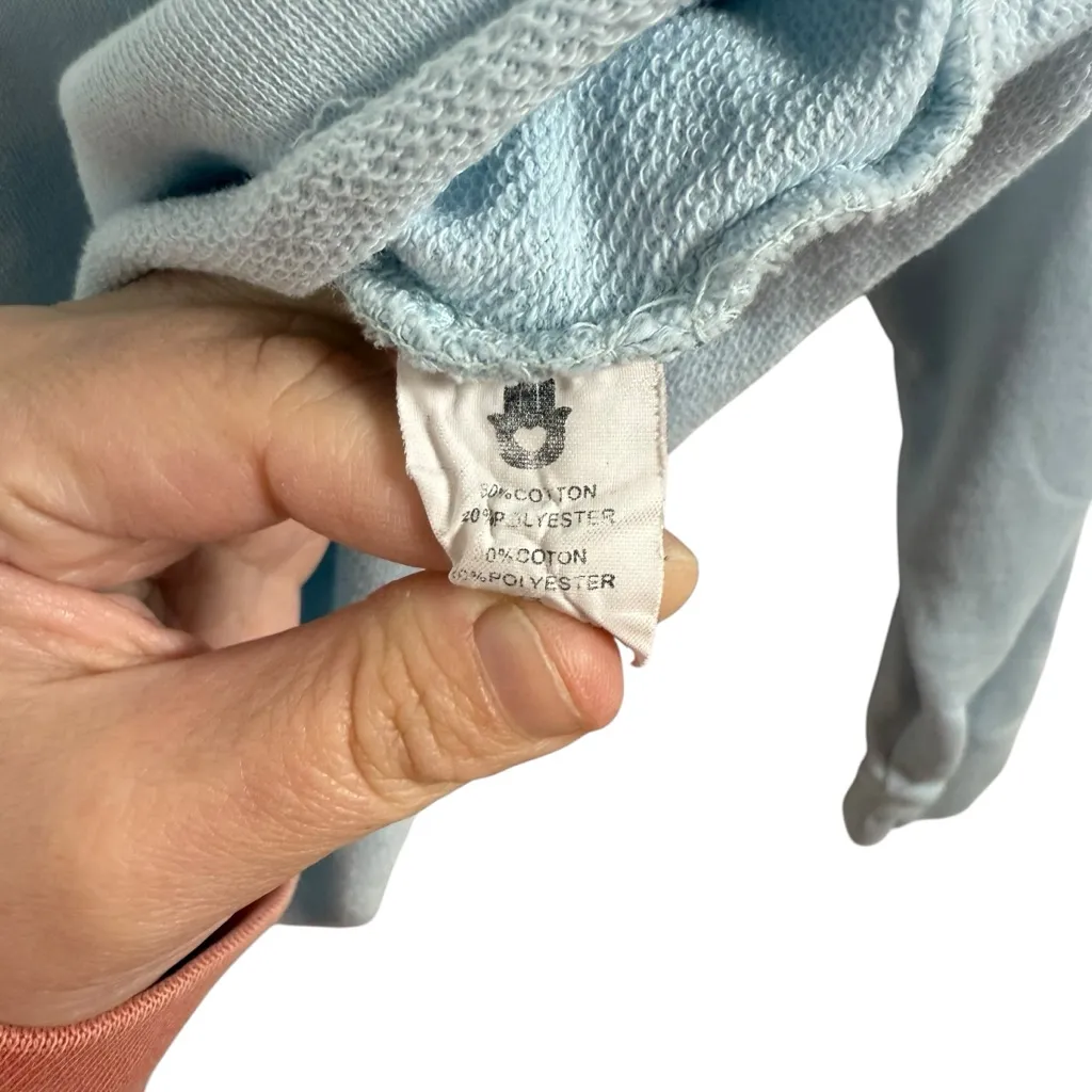 Spiritual Gangster Women’s Sunshine Mazzy Crewneck Pullover Blue/Yellow S - Image 7