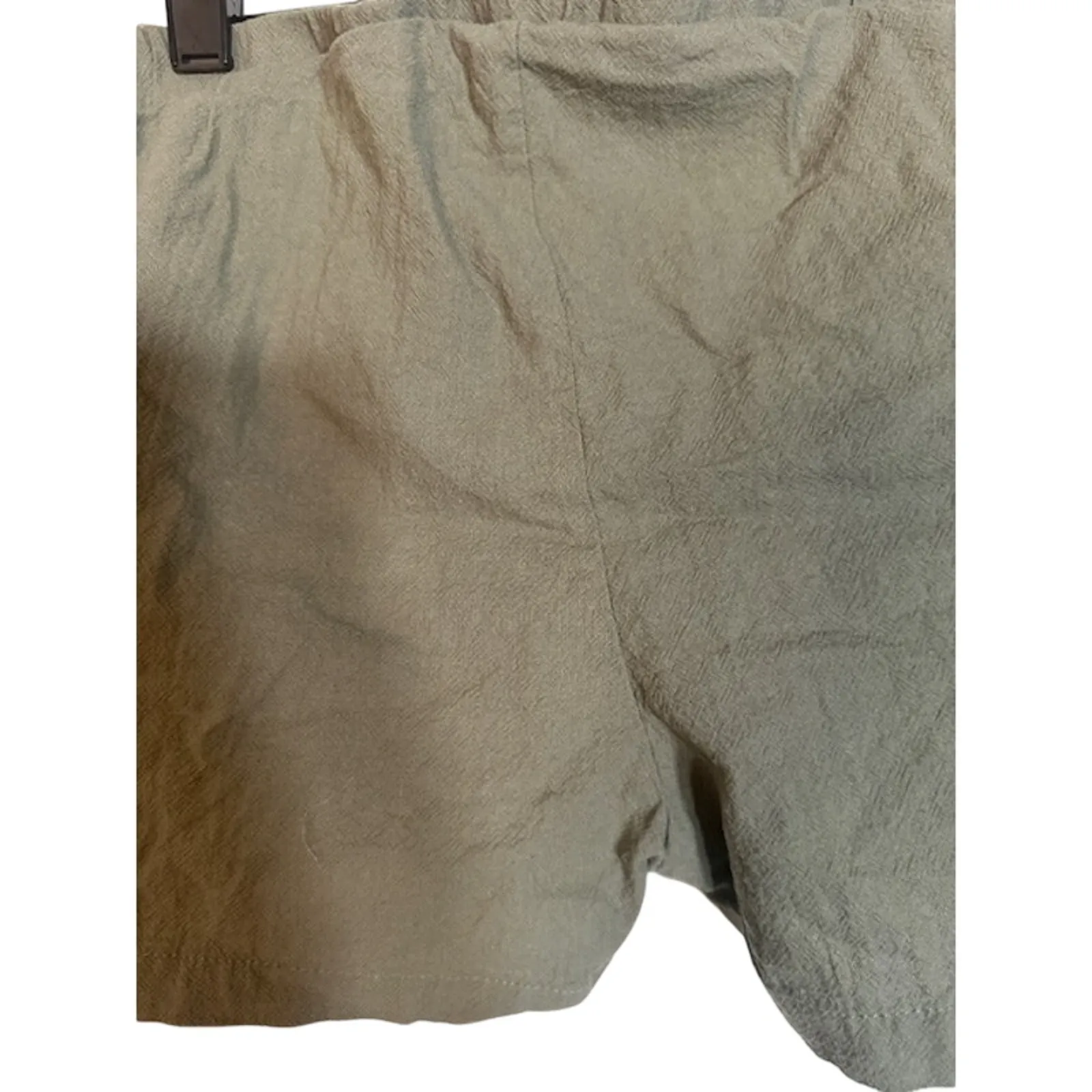 SHEIN Women’s Olive Green Drawstring Cotton Casual Lounge Running Shorts Sz Sm - Image 6