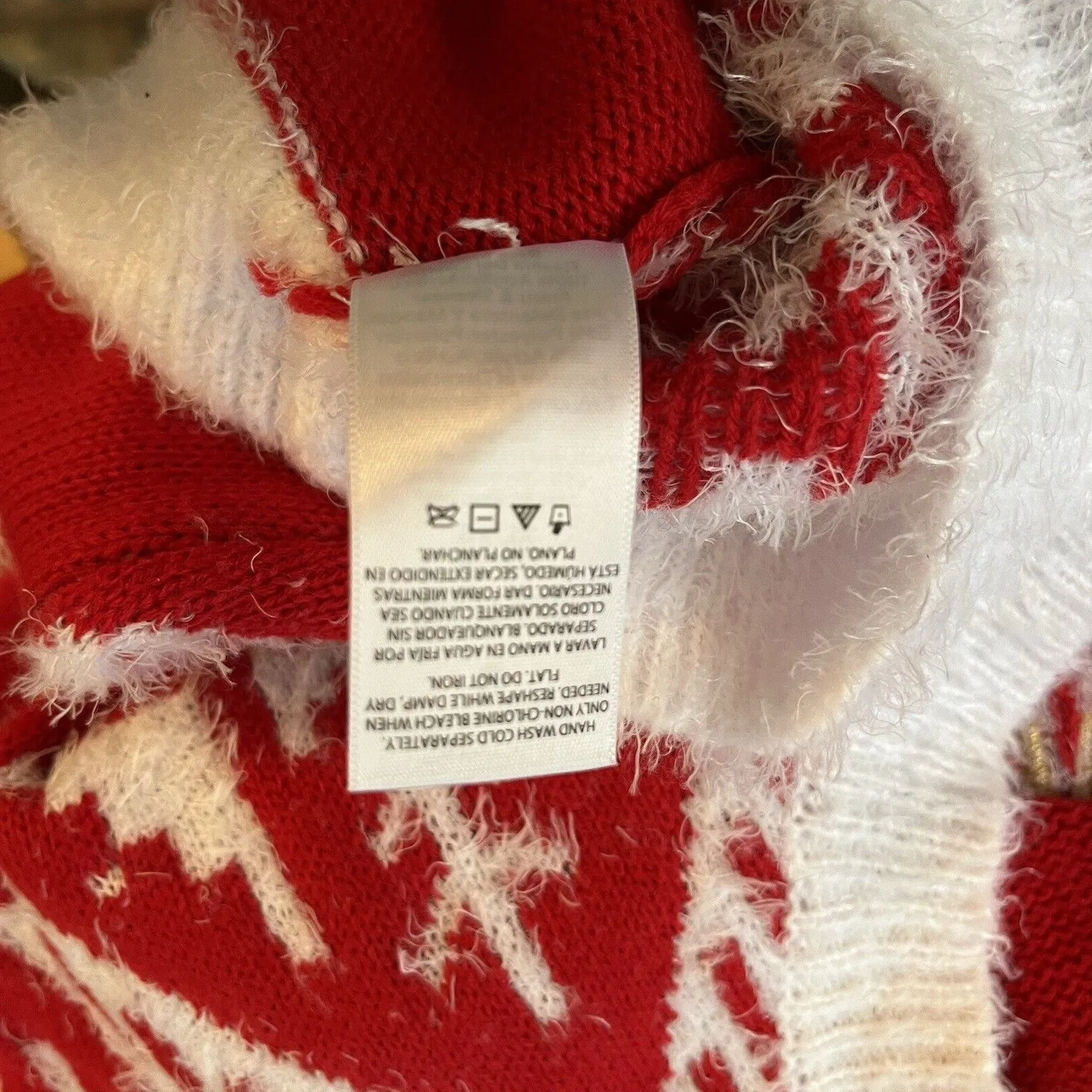 SOFT FUZZY Ugly CHRISTMAS SWEATER Holiday Time Embellished‎ Colorful Sz XL 16-18 - Image 6