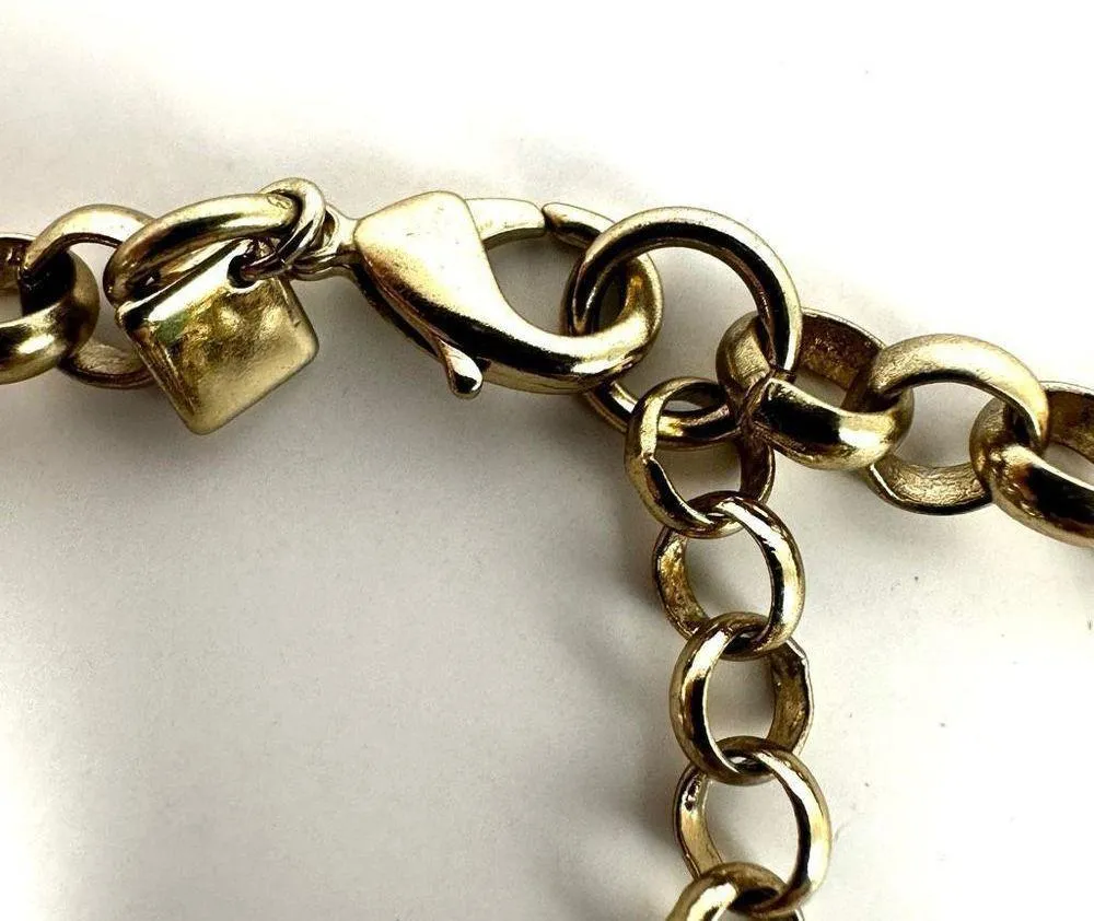 Banana Republic green and gold tone circle necklace - Image 6