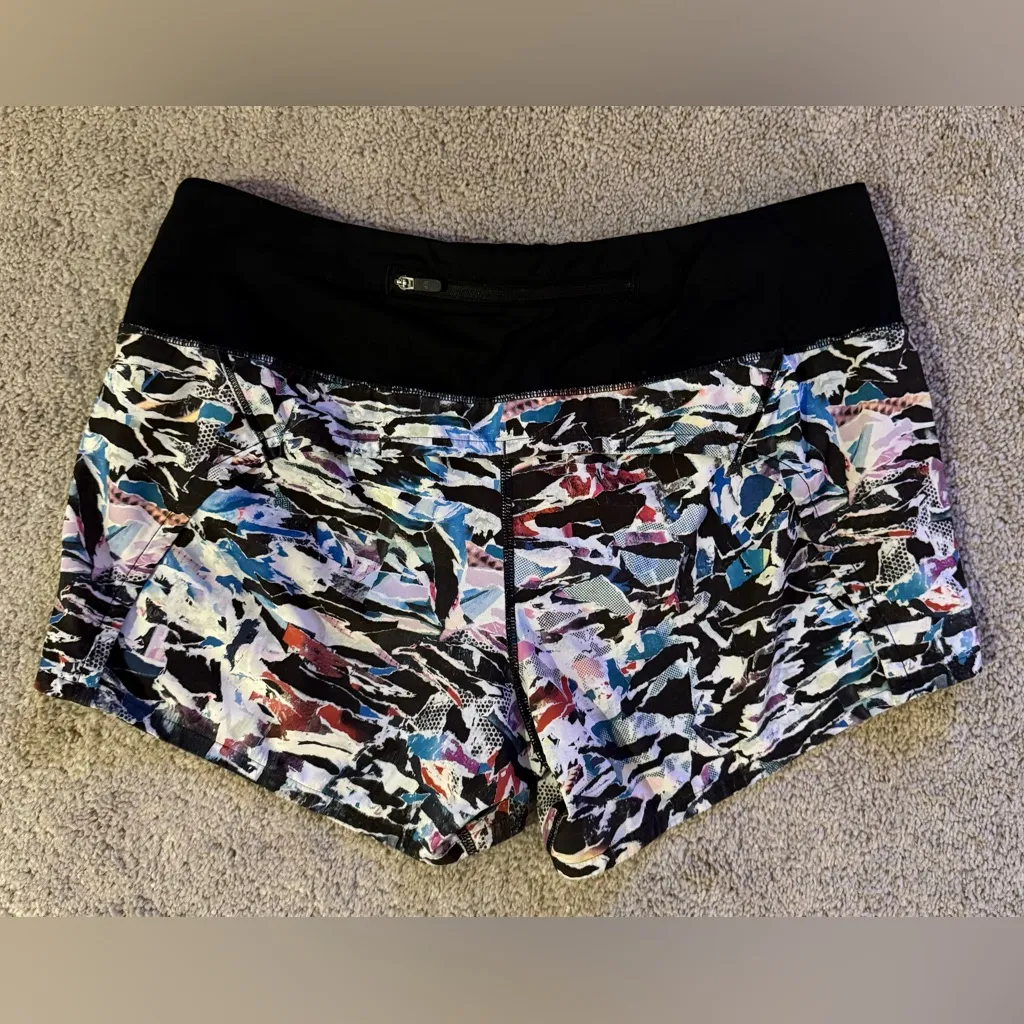 Lululemon Run Times Short II 4” Culture Clash Multi Black Size 6 Like New - Image 7