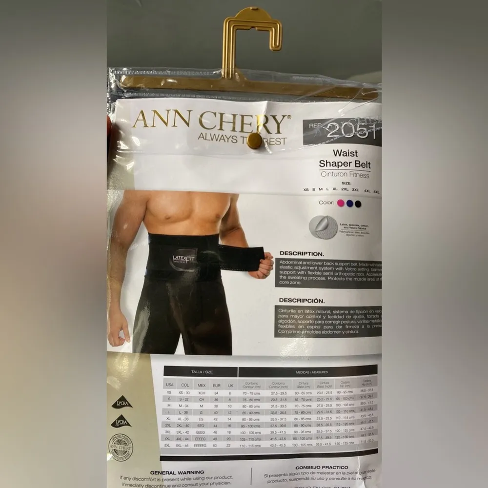 WAIST TRAINER ABDOMEN CONTROL LATEX FIT SIZE XS / NEW WITH TAG AND PACKAGING Blue - Image 10