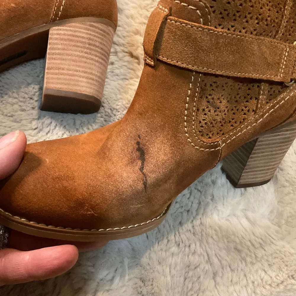 Timberland Heeled Boots Size 9 Earthkeepers Ankle Buckle Tan Block‎ Heeled - Image 5