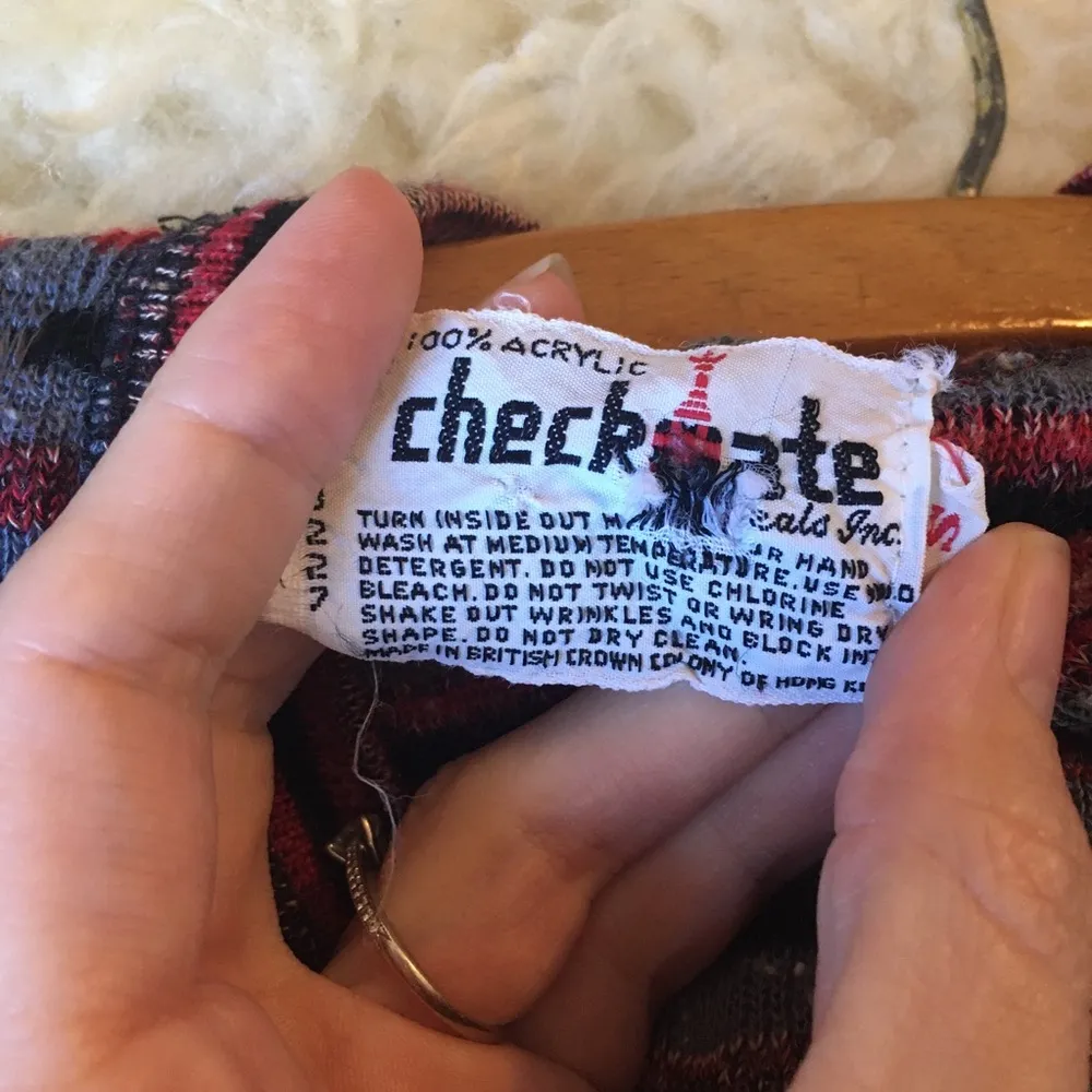 1970s Vintage Slub Knit Space Dye Embroidered Top - Image 7