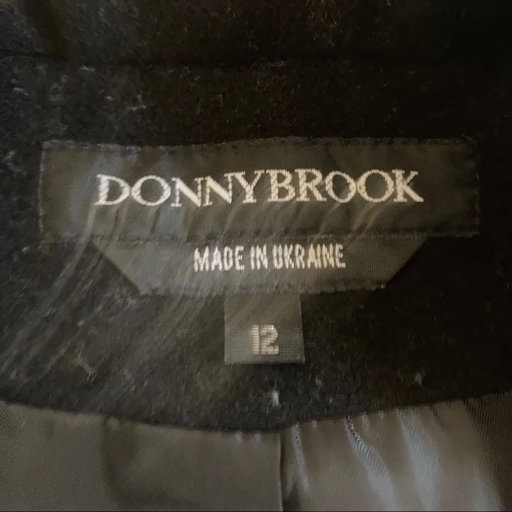 Donny Brook Pea Coat Black Size 12 Vintage - Image 7