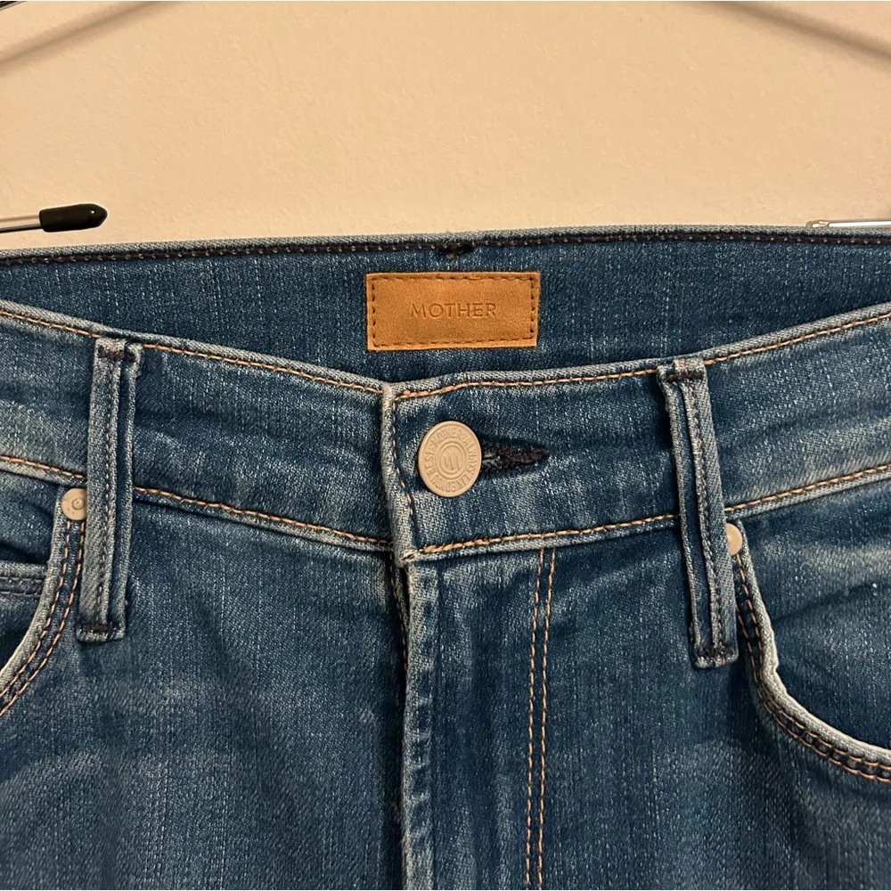 MOTHER The Mid Rise Dazzler Ankle Fray in Birds of Paradise size 26 (2) Blue - Image 6