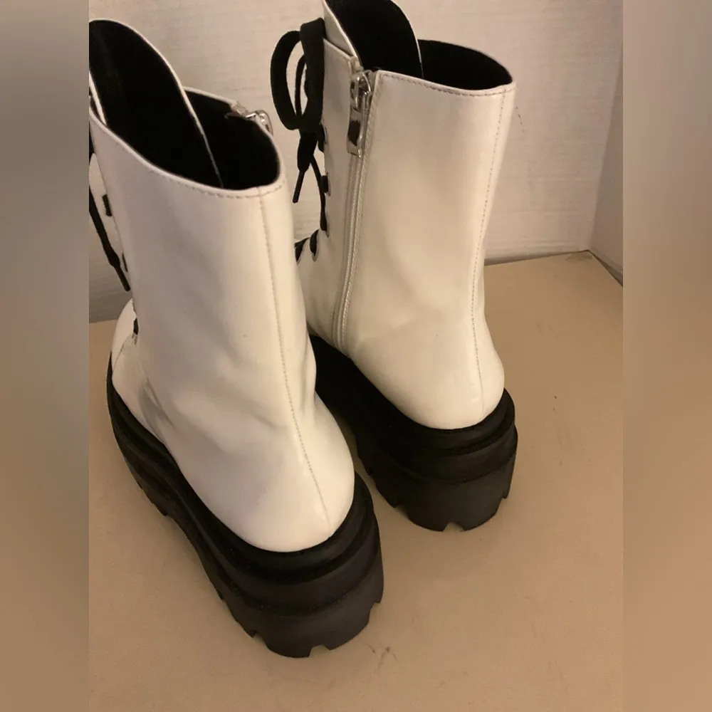 Jessica Simpson women white platform Combat boots size 6 Euro 36 - Image 9