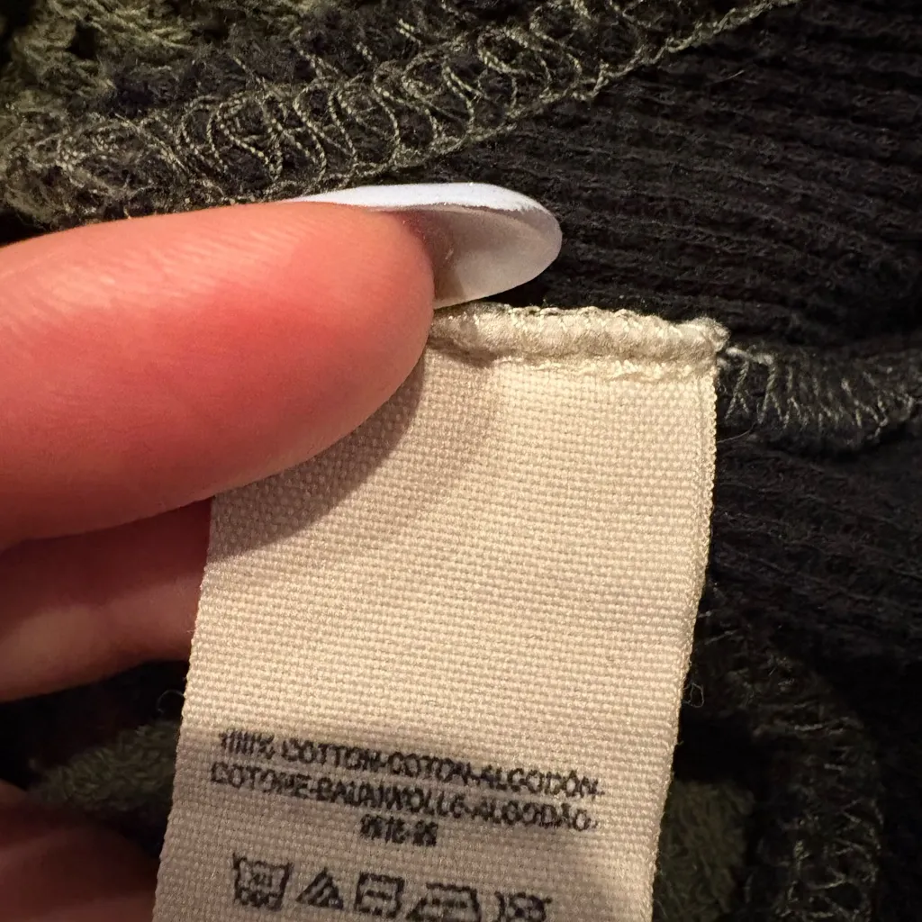 • Free People thermal long sleeve top green black xsmall - Image 4