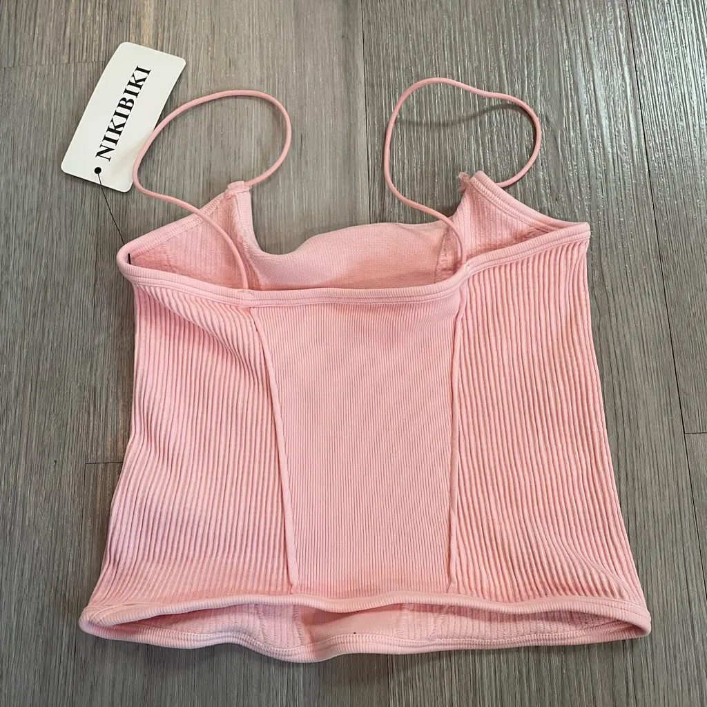 Nikibiki NWT Pink Corset Cropped Cami ~ One Size - Image 3