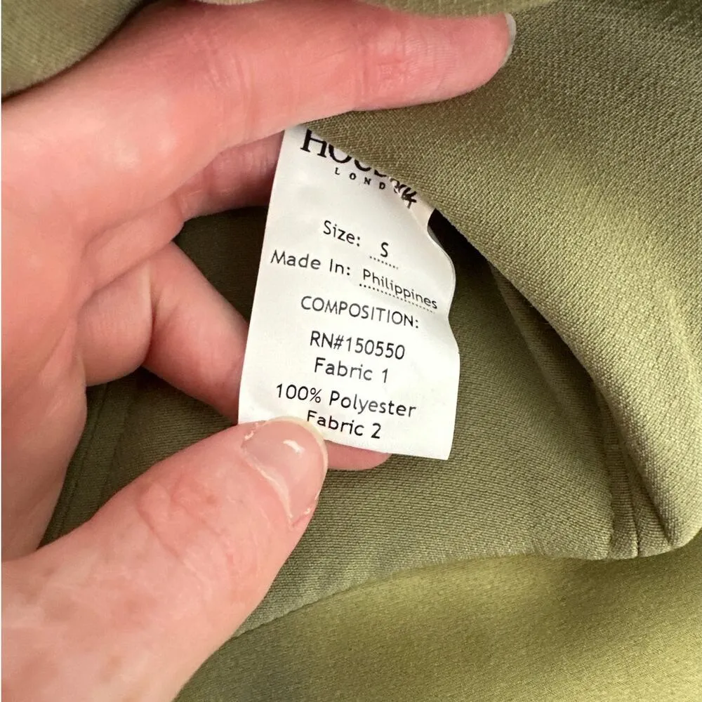 House Of CB  - Mya Satin Peplum Corset Top in Olive Green - Image 5