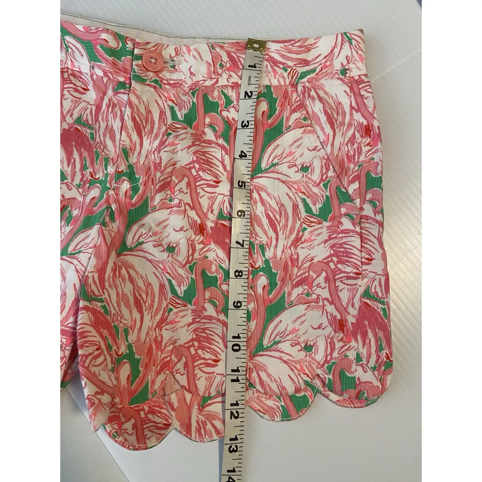 Lilly Pulitzer Size 00 The Buttercup Short Flamingo‎ Print Shorts Preppy Beach - Image 12
