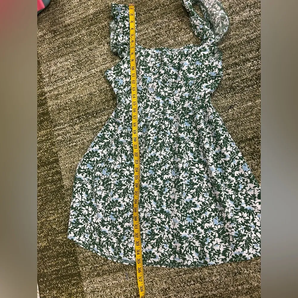 Tie back mini dress Green - Image 3