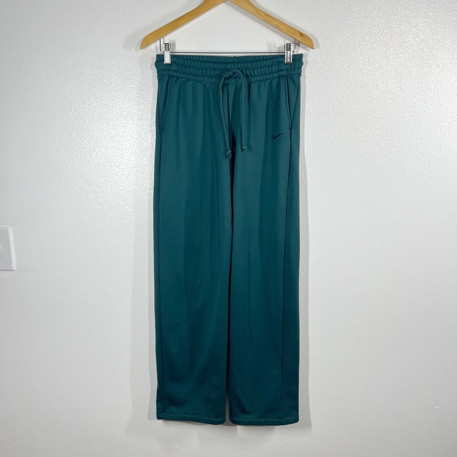 Nike Women's Yoga Dri-FIT Pants Size Small Teal Green Wide Leg Athletic Casual - Image 2
