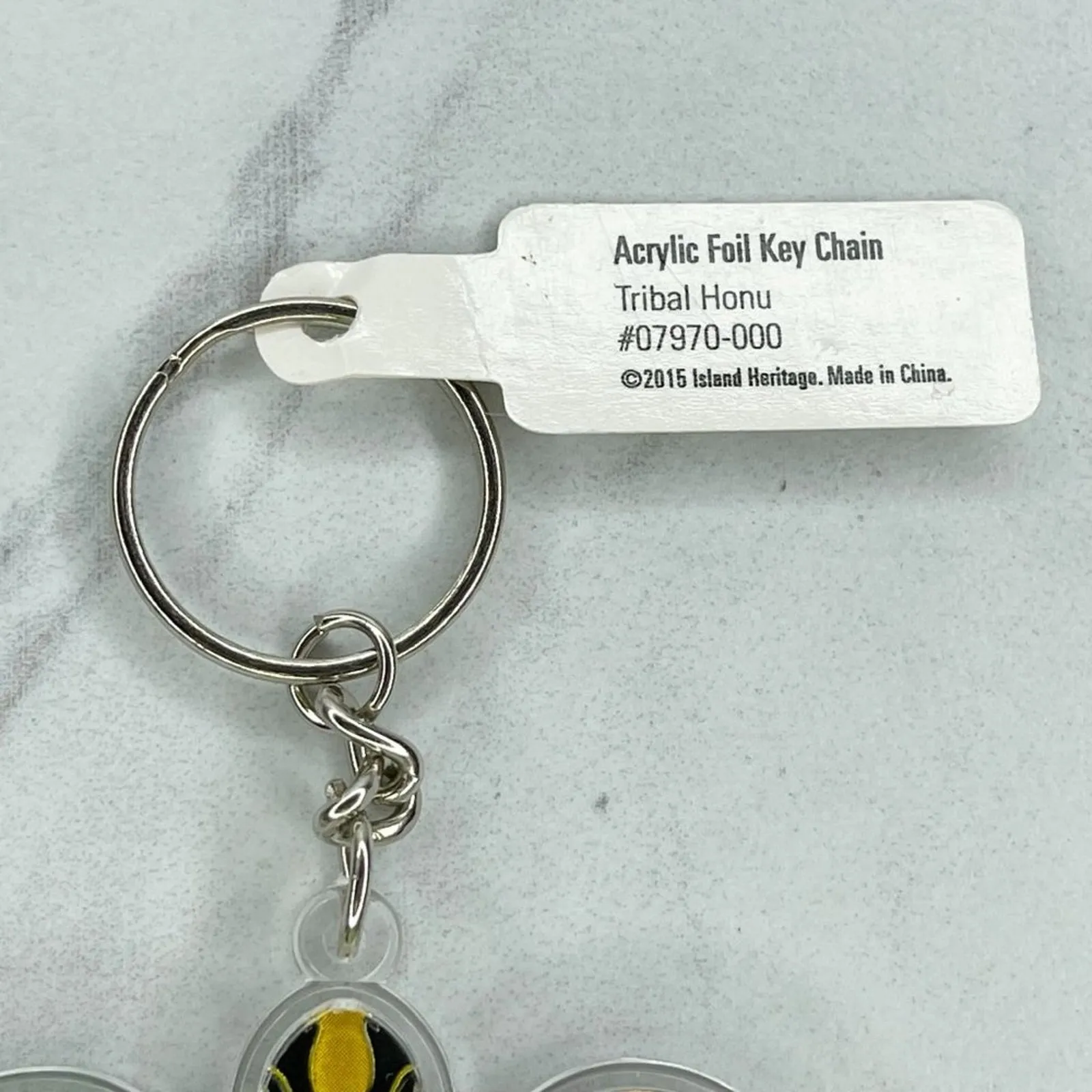 Turtle Tribal Acrylic Foil Keychain Keyring - Image 3