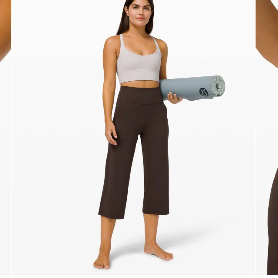 Lululemon Align Wide Leg Crop 23" French Press brown size 4 - Image 2
