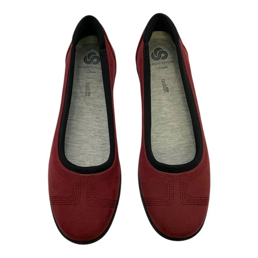 Clarks Cloudsteppers Ayla Low Ballet Flat Dark Red US Women's 8.5M - Image 2