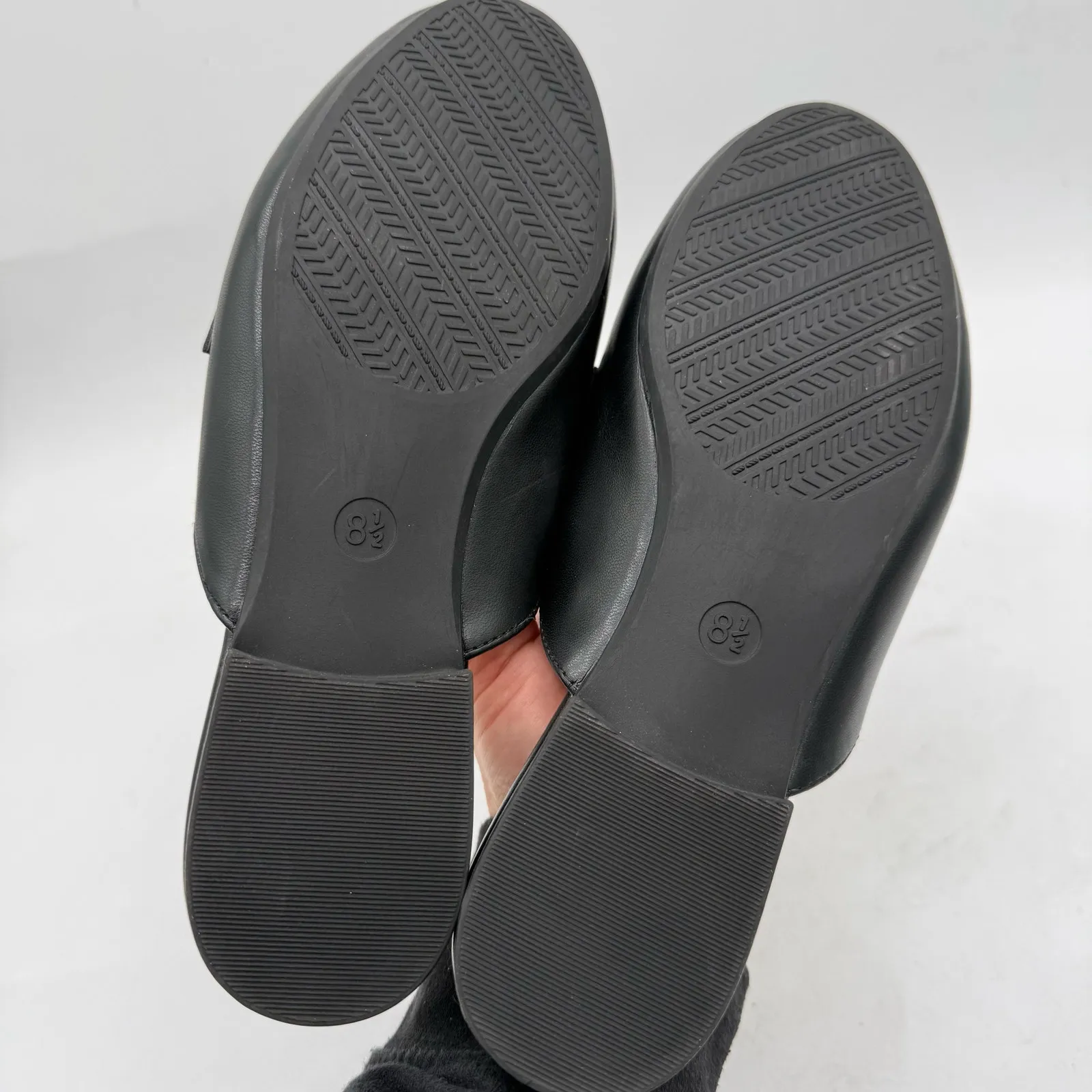 A New Day Black Mule Loafers Gold Bit Slip On Flats 8.5 - Image 7