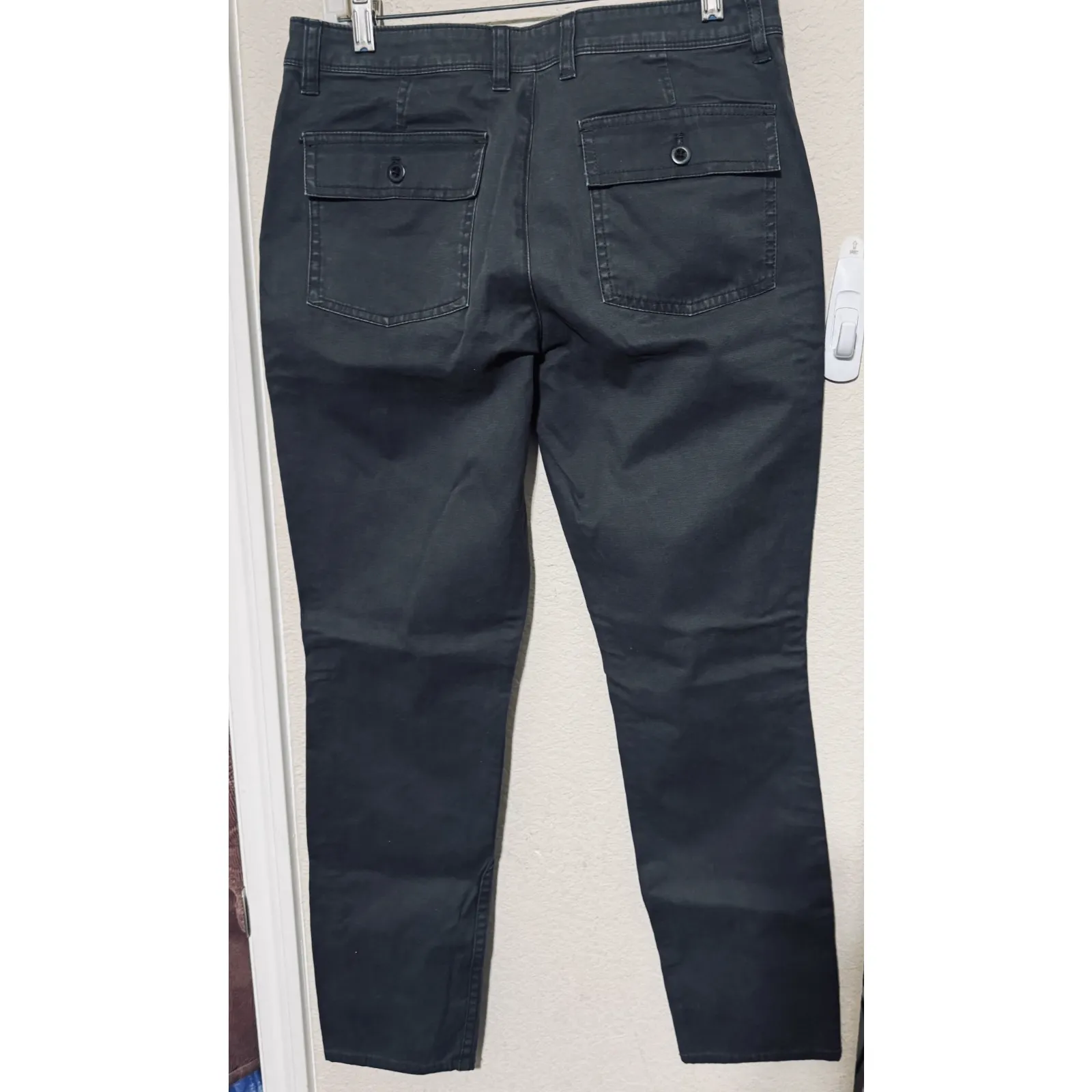 J CREW Utility Pants Women's 8 Charcoal Gray stretch military back flap pockets - Image 5