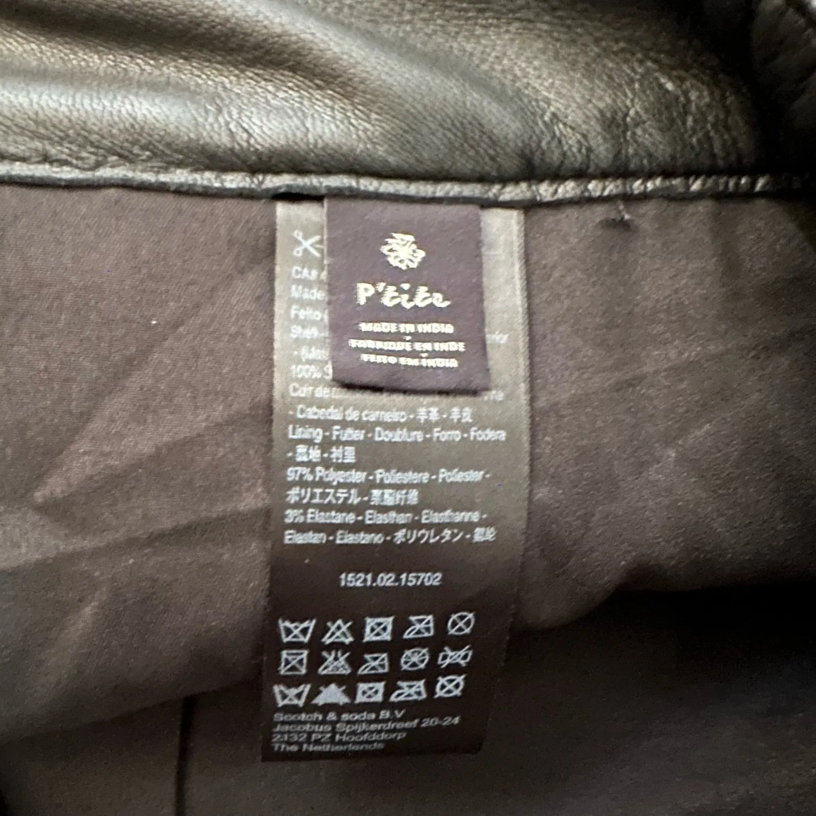 Maison Scotch Miami Deco black leather mini skirt size P - Image 7