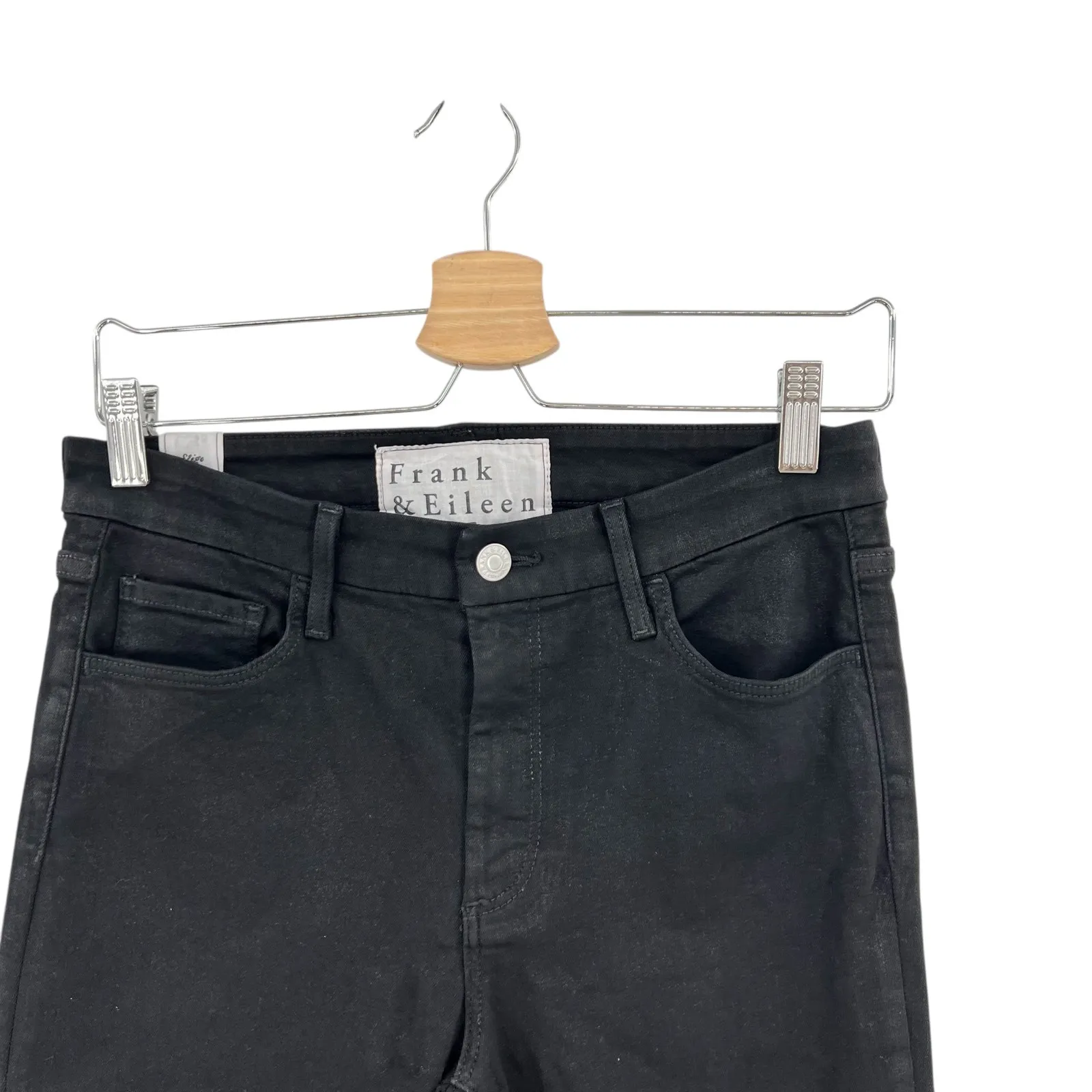 Frank & Eileen Sligo Jeans Glitter Italian Waxed Denim Black Size‎ 28 - Image 2