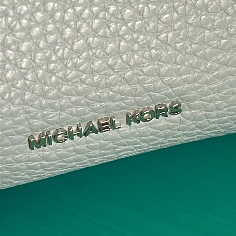 Michael Kors Large Pebbled Leather Dalia Dusty Blue Tote Shoulder Bag - Image 3