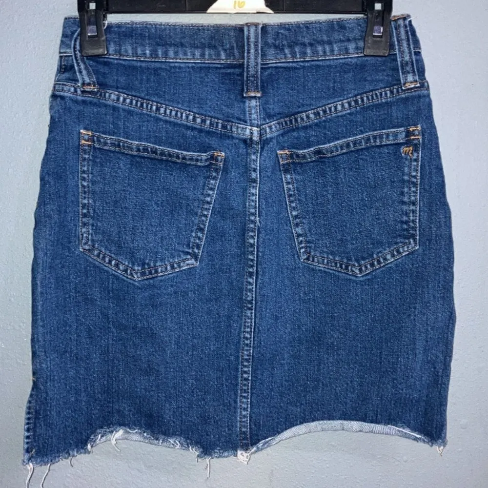 Madewell High Rise Classic Blue Denim Jeans Skirt size 25 #736 - Image 2