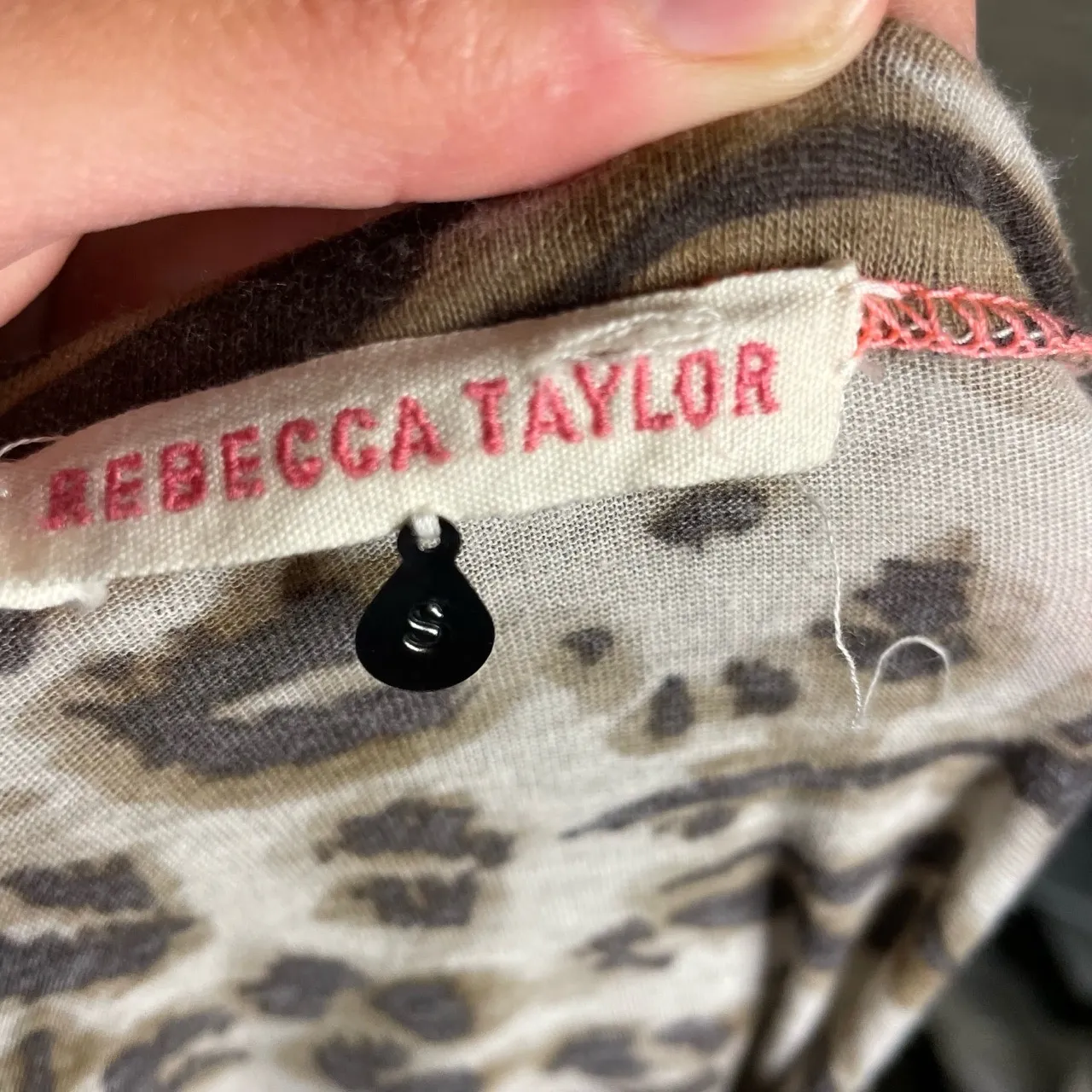 Rebecca Taylor Animal‎ Print Ruched Long Sleeve Bodycon Dress Size Small - Image 5