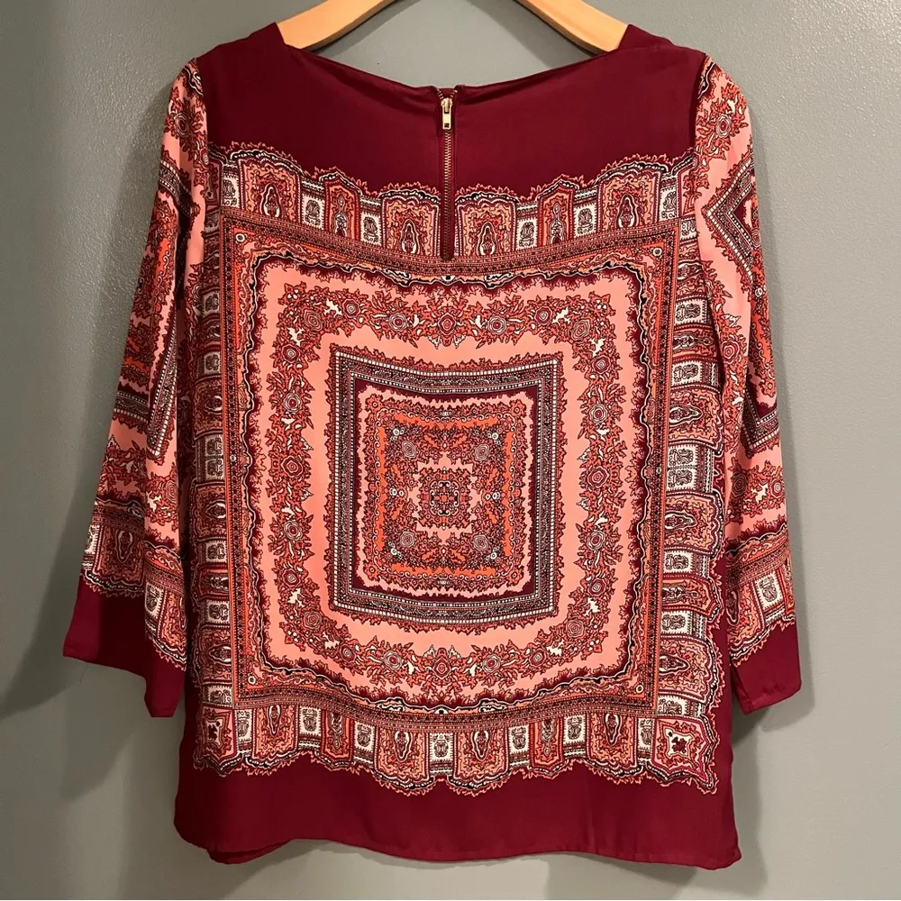 Adrianna Papell Zipper Neck Blouse - Image 5