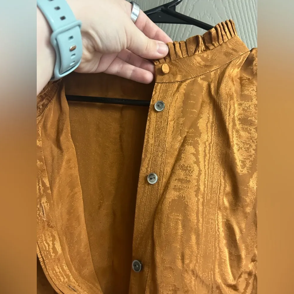 Kobi Halperin 100% Silk Top Orange Size L - Image 3