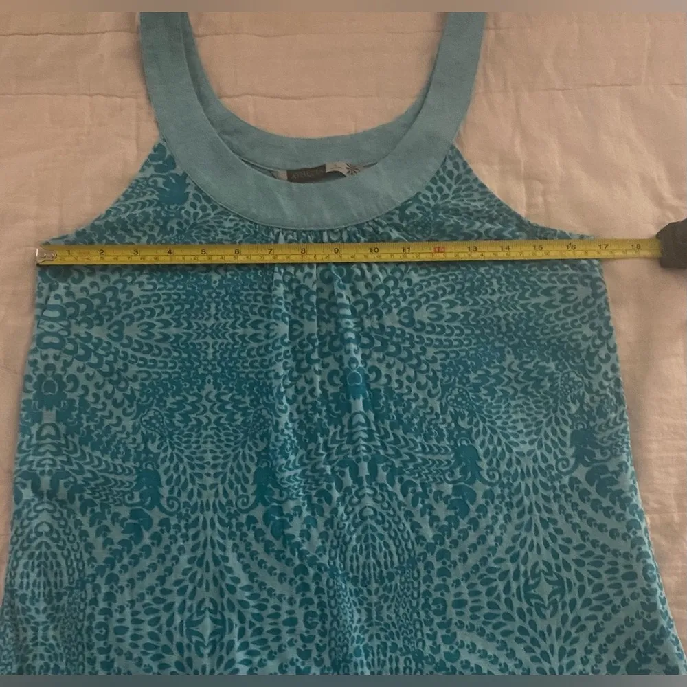 Athleta Dress Womens Small Blue Floral  Print Sleeveless Knit Athleisure - Image 11