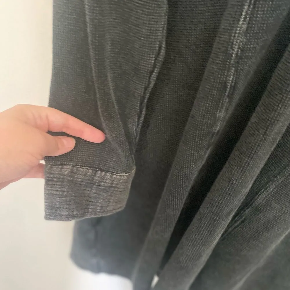 Doe & Rae thermal hooded dress with distressed detail and pockets - Image 10