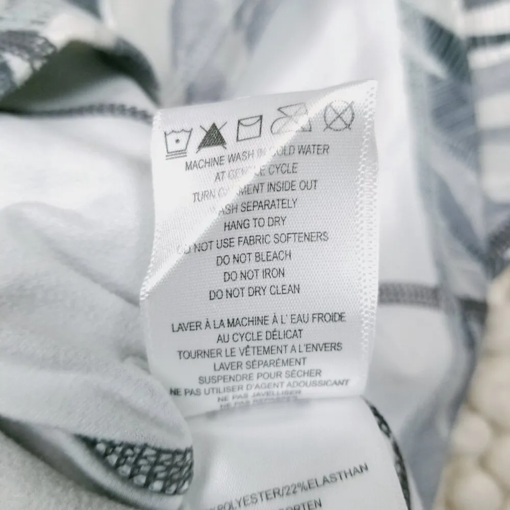 Lole Gray Print Quarter Zip Long Sleeve Shirt Sz Extra Small - Image 9