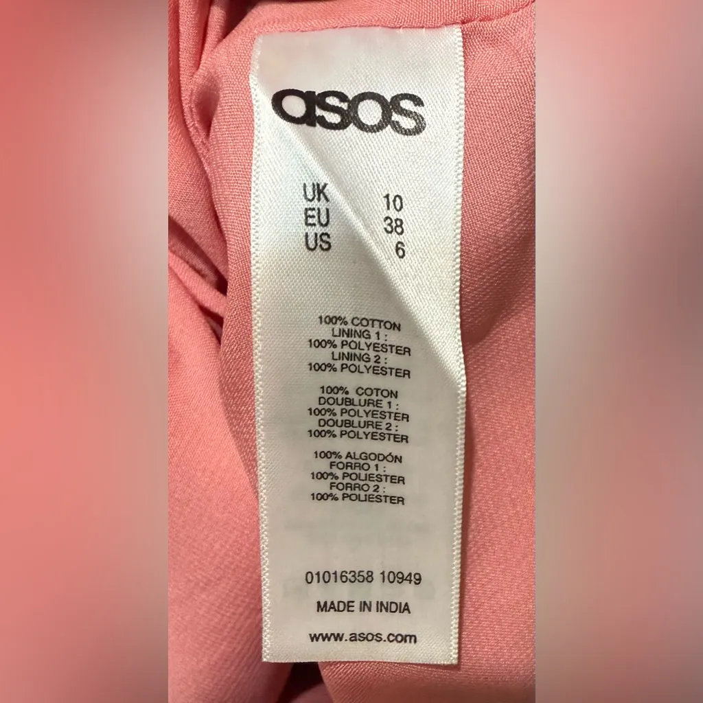 RARE ASOS Black Lauren McCalmont‎ Foil Spot Graffiti Print Dress Artist Collab 6 Pink - Image 6