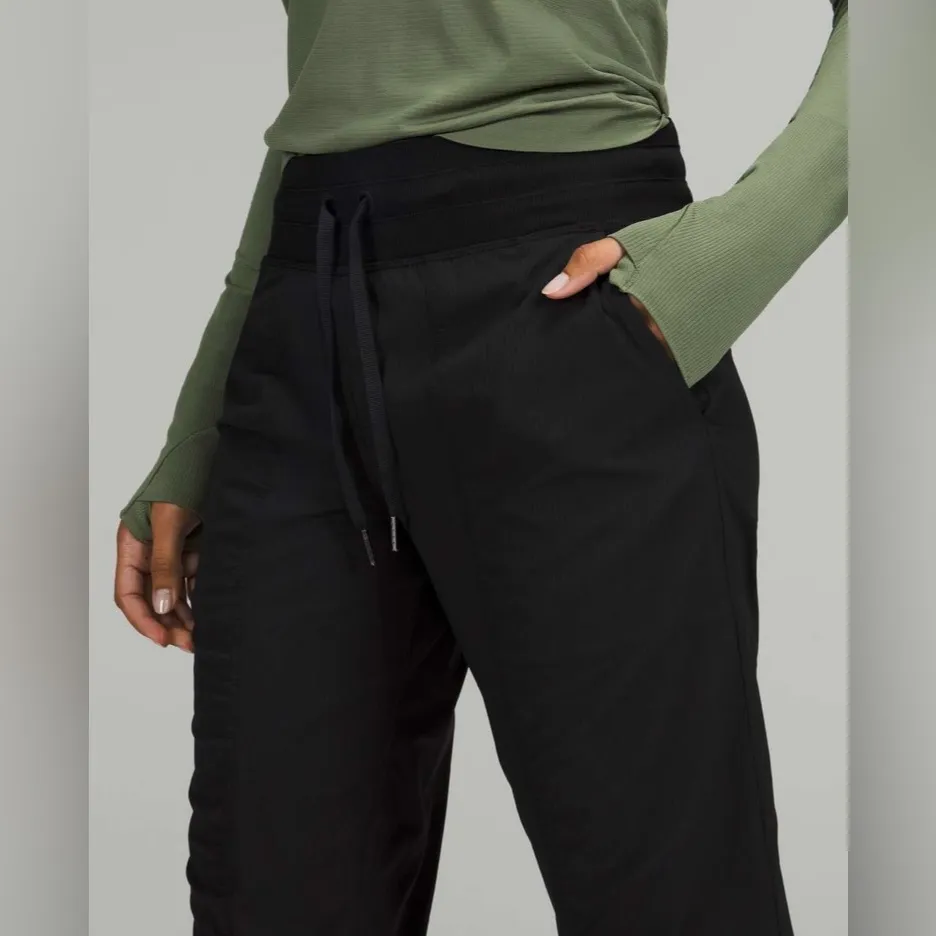 Lululemon Dance Studio Mid Rise Joggers Black with Pockets Size 10 - Image 3