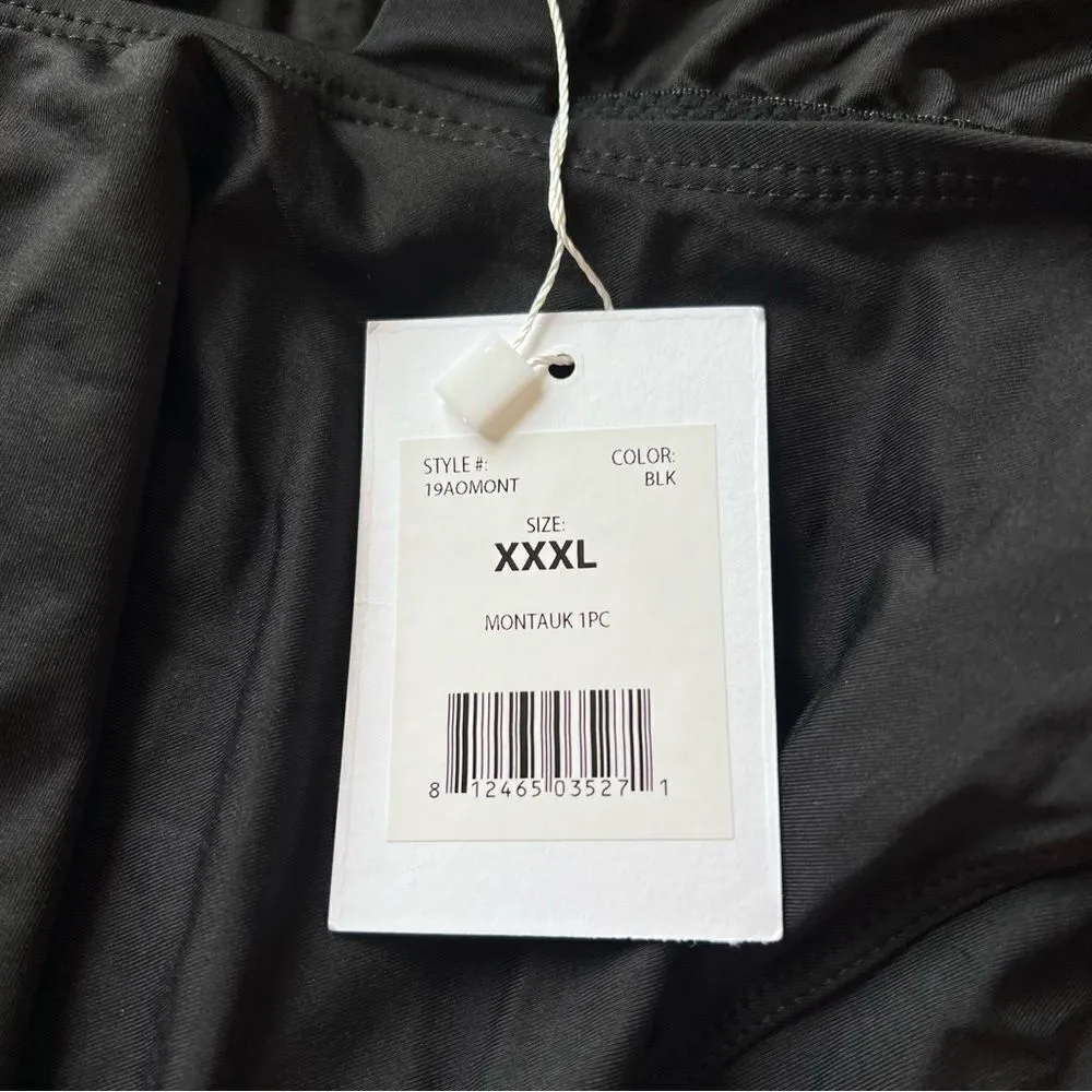 Andie Montauk Black Low Back One Piece Swimsuit NEW Size XXXL High Neck - Image 7