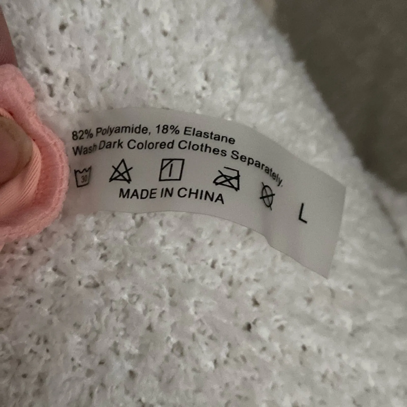 Light Pink Padded V Neck Halter Bikini Top Size L Size L - Image 6