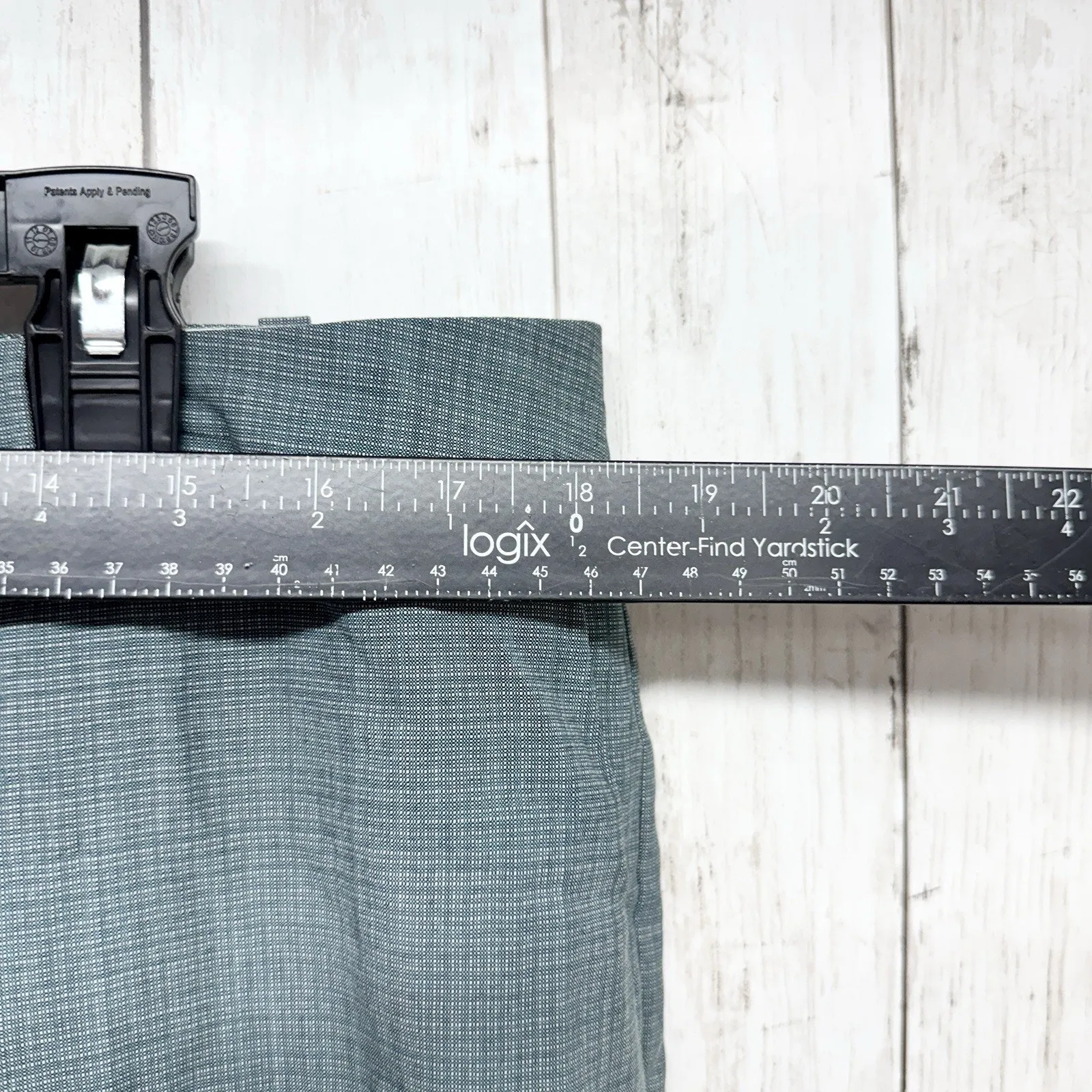 Boss Pant Women Sz 12 Green Gingham Tapered Straight Trousers Dress Pants Cuffed - Image 4